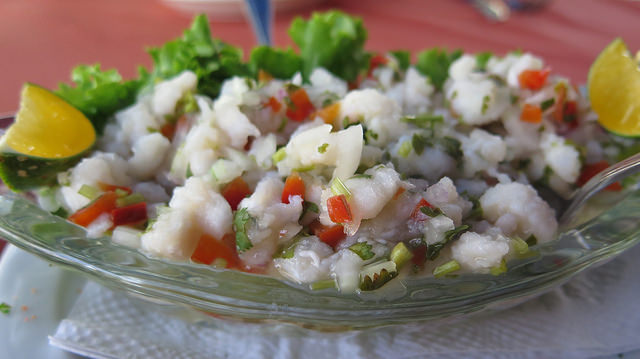 Ceviche de lenguado con cajú